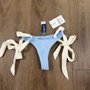 NWT Swimsuits for all Camille Blue and white Bikini Bottom S